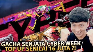 TOP UP SENILAI 16 JUTA GACHA SKIN CYBER WEEK!! NGERI HOKI BANGET DAPAT BANYAK MATERIAL - PUBG MOBILE