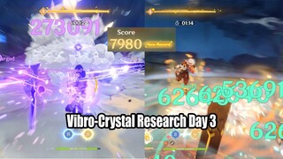 Vibro-Crystal Research Day 3 7980 Score - Yae Miko Ft Raiden Shogun Xiao ft Kazuha