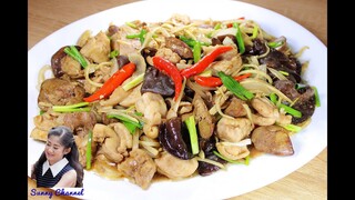 ไก่ผัดขิง : Stir-fried Chicken with Ginger l Sunny Thai Food