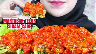 ASMR MARTABAK TELOR SIRAM CABE PEDAS ULUL ASMR MUKBANG INDONESIA