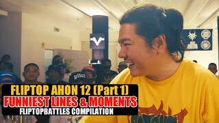 Fliptop Funniest Lines and Moments Ahon 12 • Part 1 • @fliptopbattles Compilation and Highlights