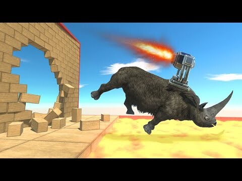 Units Flying Above Lava Pools - Animal Revolt Battle Simulator