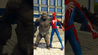 GTA 5 : SPIDER-MAN SAVING GORILLA 🥺| Coffin dance song cover #shorts