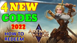 4 New Arena Of Valor Redeem Code 2022 | Arena Of Valor GamePlay | Arena Of Valor Codes