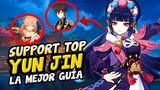 ¡LA MEJOR GUÍA DE YUN JIN! ▶️ SUPPORT TOP CONTRA ENEMIGOS SINGULARES!!  | Genshin Impact Español