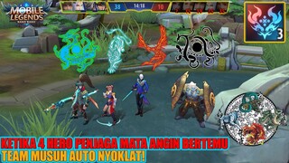 KETIKA 4 HERO ORIENTAL FIGHTERS BERTEMU - TEAM MUSUH AUTO TERBANTAI TANPA AMPUN! MOBILE LEGENDS