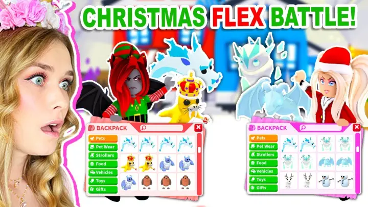CHRISTMAS FLEX BATTLE In Adopt Me! (Roblox)