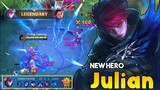The New Hero Julian Is Too OP - 25 Kills!! Julian Mobile Legends Gameplay & Build - Trying New Hero