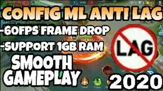 *NEW* CONFIG ML ANTI LAG 60FPS FRAME DROP SUPPORT 1GB RAM MOBILE LEGENDS BANG BANG 2020