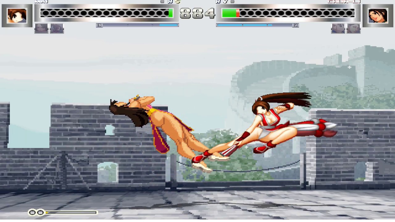 MUGEN Street Fighter：Mai Shiranui Team VS Chun Li Team - BiliBili