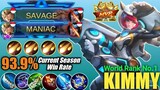 World Rank No.1 Kimmy Full Gameplay by Lose control | Mobile Legends Bang Bang