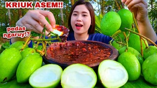 KRIUK ASEM NAGIH⁉️ MAKAN RUJAK MANGGA MUDA SAMBEL PEDAS MANGGA MENTAH SAMBEL RUJAK