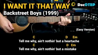 I Want It That Way - Backstreet Boys (1999) - Easy Guitar Chords Tutorial with Lyrics
