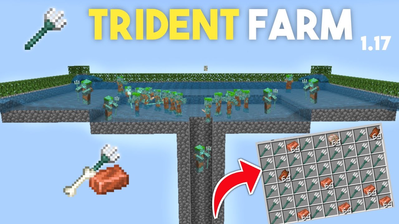Best Trident Farm 1 17 Minecraft Bedrock Pe Mcpe Xbox Ps4 Switch Bilibili