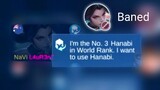 Banned Hanabi No. 3 World Rank Para AKO LANG MALAKAS | LiCRAE
