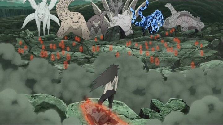 Madara alone fights against the alliance of tails, Obito tries to change his mistakes English Dub