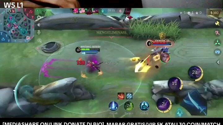 moment mlbb kill low hp