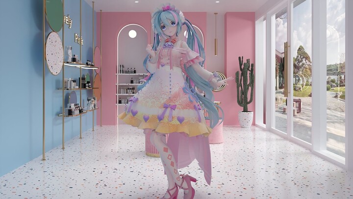 [Hatsune Miku MMD] Vỏ sữa Fen Fu Yun Duo mùa hè