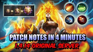 LEARN PATCH 1.4.14 IN 4 MINUTES - ORIGINAL SERVER UPDATE