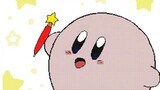 Video pendek Kirby. Kirby sedang berlatih menulis huruf