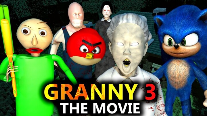 ULTIMATE GRANNY 3 X SONIC & BALDI ft Angry Birds Animation Story! Minecraft Movie Halloween Special