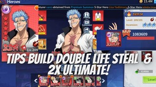 GRIMMJOW B 10 TIPS DOUBLE LIFE STEAL DAN 2 X ULTIMATE BUILD - BLEACH BLOODWAR