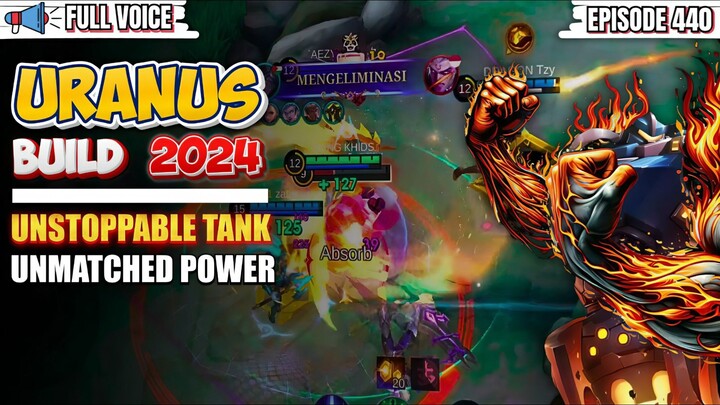 Uranus build 2024  🔴 Unstoppable tank,unmatched power.(MLBB/MOBILE LEGENDS)