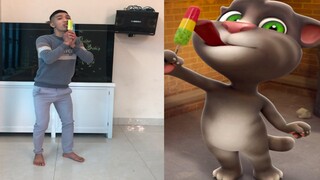 Chú Xí Muội bắt chước mèo Tom ăn kem 3 Màu 🐱❤️ Muội Vlog - bắt trend ep 2