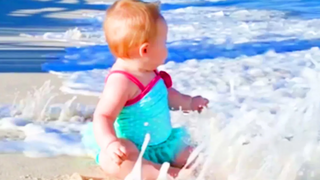 Funniest Baby Playing on the Beach - Baby Outdoor Moments Video