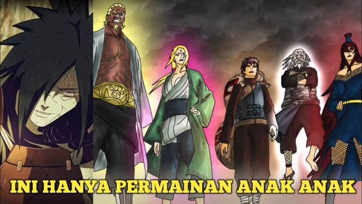 KETIKA MADARA MEMPERMAINKAN KELIMA KAGE LAYAKNYA ANAK KECIL