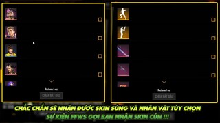 Free Fire| Người chơi chắc chắn sẽ nhận được Skin Súng và Nhân Vật tùy chọn sự kiện chung kết FFWS