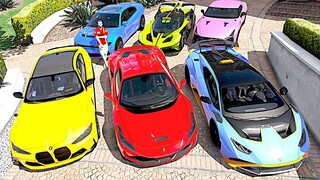 GTA 5 - Stealing Luxury Cars💥2021 with Michael!(Real Life Cars #12)