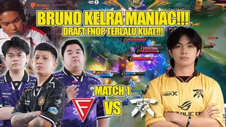 MANIAC!!! DRAFT FNOP TERLALU KUAT!! KNOCKOUT STAGE BO 5 MATCH 1 FNOP VS FALCON M6 WORLD CHAMPIONS