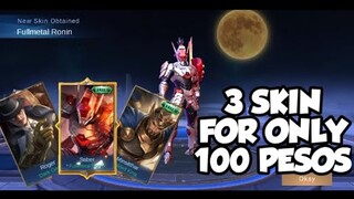 100 PESOS MO GAWIN NATIN 3 SKIN | MOBILE LEGENDS