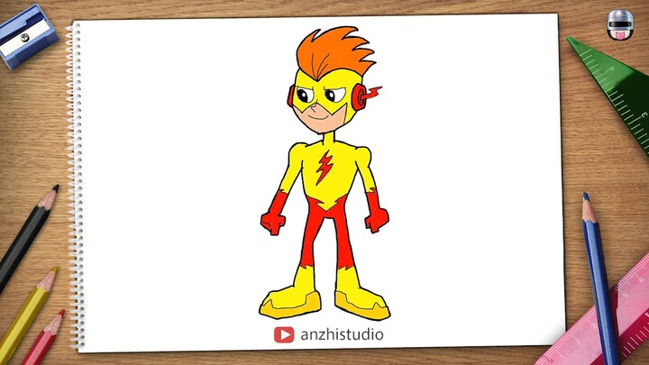 How to draw Kid Flash oh Teen Titans Go! #shorts #teentitansgo #theflash #kidflash