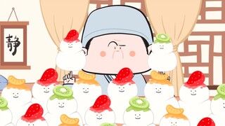 -Zhen Huan Zhuan animation eating show｜Ganlu Temple Jingbai baby's immersive little snowman~