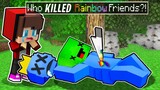 Who KILLED RAINBOW FRIENDS in Minecraft gameplay by Mikey and JJ (Maizen Parody)