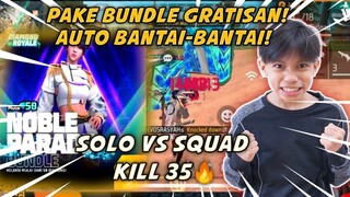 GELOO!! SKIN GRATISAN AUTO BANTAI BANTAI SAMPAI SOLO VS SQUAD KILL 35!! RATAIN SATU SERVER SENDIRIAN