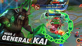 Miss J-ENERAL KAI Skin in Mobile Legends 🔥