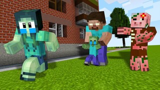 Monster School : Bad Stepmother Herobrine (Poor Zombie Life) Bad Family Minecraft Animation