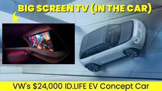 This CONCEPT Car is Amazing - VW's ID.Life - Big screen TV...Bed...Removable Roof