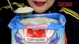 NGILEERR☺☺☺||ASMR RAW RICE EATING || MAKAN BERAS DI KARUNG PLASTIK PAKE CENTONG || ASMR INDONESIA