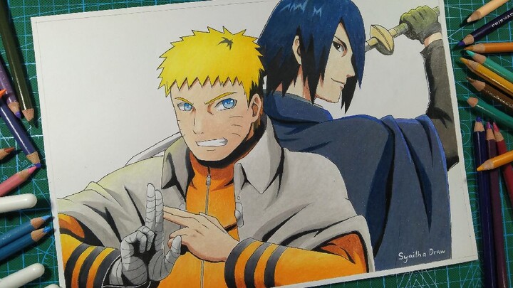 Drawing Naruto and Sasuke