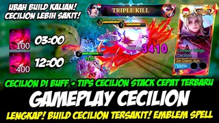 CARA MAIN CECILION BUFF + TIPS CECILION STACK CEPAT❗BUILD CECILION TERSAKIT 2024❗GAMEPLAY CECILION