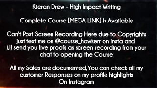 Kieran Drew course  - High Impact Writing download