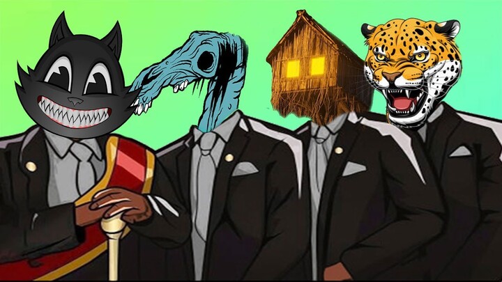 House Head vs Cartoon Cat Vs Tiger Vs Longe Horse - Coffin Dance Meme ( Cover )