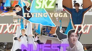 Flying Yoga with Stray Kids TXT and NU'EST🤣