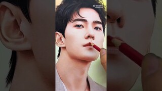 A painting of Yang Yang🥹❤️ Woaw!! cr. weibo on video #YangYang #杨洋