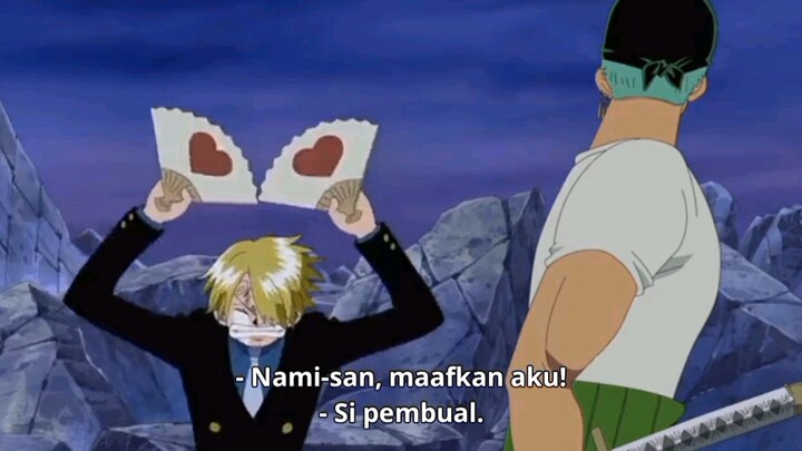 Zoro pun terheran heran