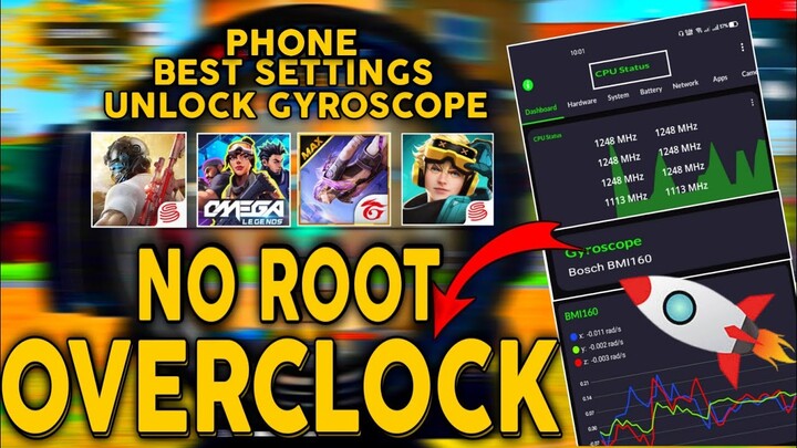 Unlock Gyroscope! High Performance! Easy Overclocking Android Device without root Free Fire